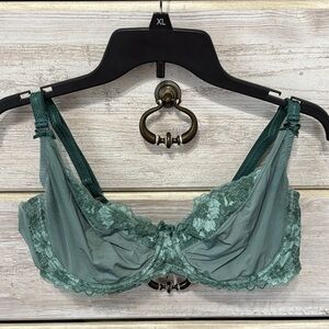 Adore Me Green Lace Bra
